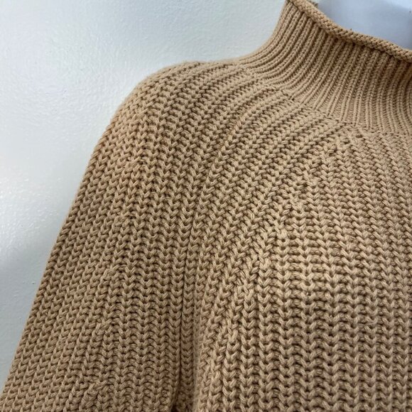 J. Crew || Relaxed Rollneck Sweater in Sandy Beach Tan Size XS - Picture 8 of 9